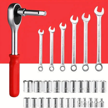 198pcs Home Tool Kit with Toolbox-Essential Hand Tools Set for Household, Auto & Bike Repairs Halloween and Christmas Gift for DIY Enthusiasts
